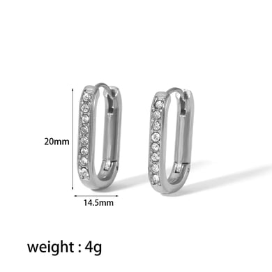 1 Paar schlichte und modische U-förmige Perlenohrringe aus 18 Karat vergoldetem Edelstahl für Damen zum täglichen Tragen h5 Bild2